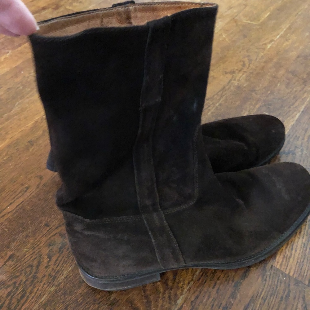 J Crew brown mid calf boots